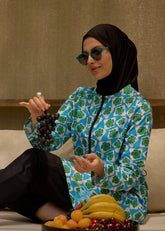 TESETTÜR MAYO RETRO MAVİ